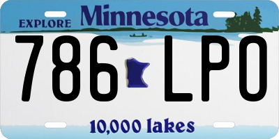MN license plate 786LPO