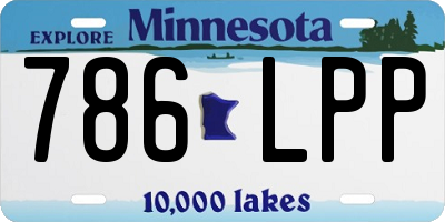 MN license plate 786LPP