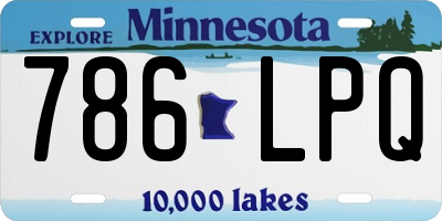 MN license plate 786LPQ
