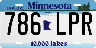MN license plate 786LPR