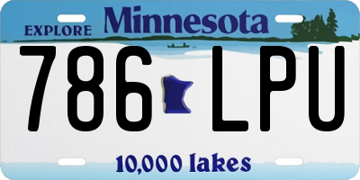 MN license plate 786LPU