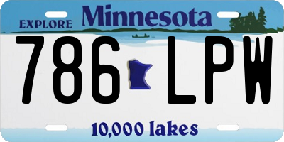 MN license plate 786LPW