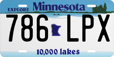 MN license plate 786LPX