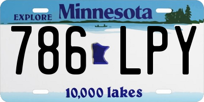 MN license plate 786LPY
