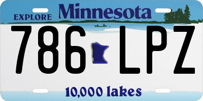 MN license plate 786LPZ