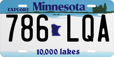 MN license plate 786LQA