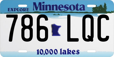 MN license plate 786LQC