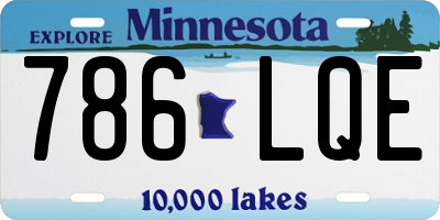 MN license plate 786LQE