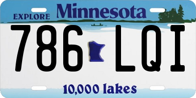 MN license plate 786LQI
