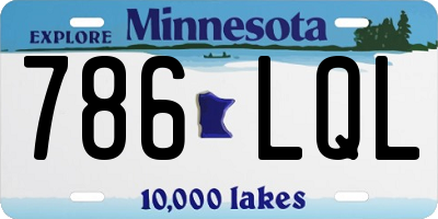 MN license plate 786LQL