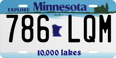 MN license plate 786LQM