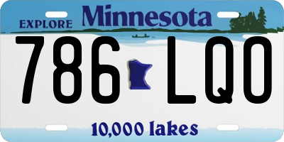 MN license plate 786LQO