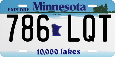 MN license plate 786LQT