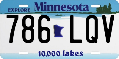MN license plate 786LQV