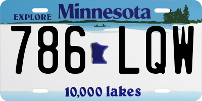 MN license plate 786LQW