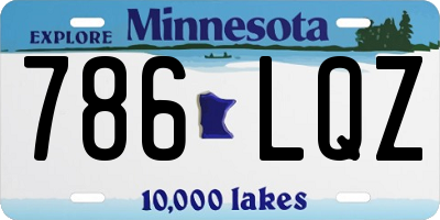MN license plate 786LQZ