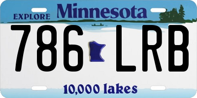 MN license plate 786LRB