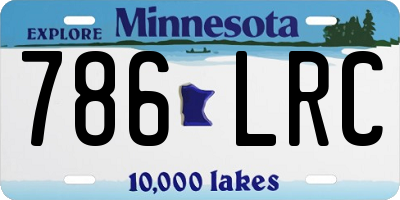 MN license plate 786LRC