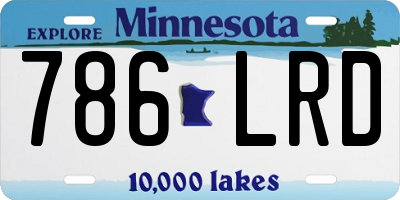 MN license plate 786LRD