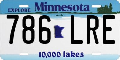 MN license plate 786LRE