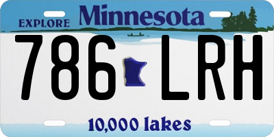MN license plate 786LRH