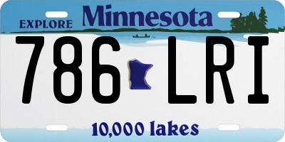 MN license plate 786LRI
