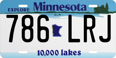MN license plate 786LRJ