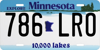 MN license plate 786LRO