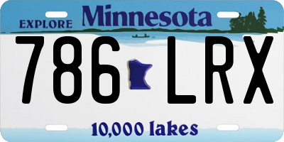 MN license plate 786LRX
