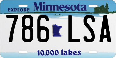 MN license plate 786LSA