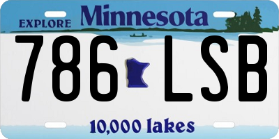 MN license plate 786LSB