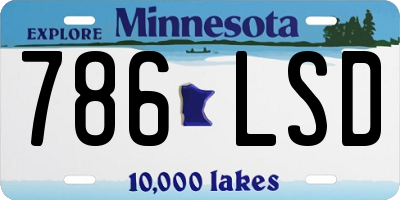 MN license plate 786LSD