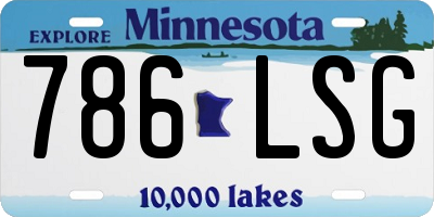 MN license plate 786LSG
