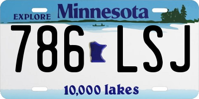 MN license plate 786LSJ