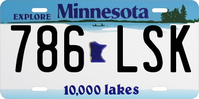 MN license plate 786LSK