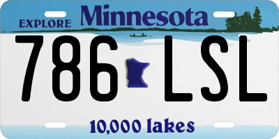MN license plate 786LSL