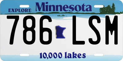MN license plate 786LSM
