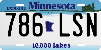 MN license plate 786LSN
