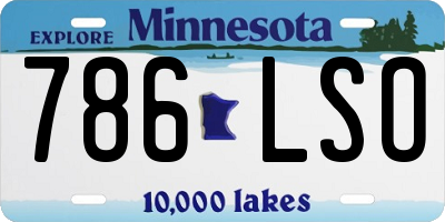 MN license plate 786LSO