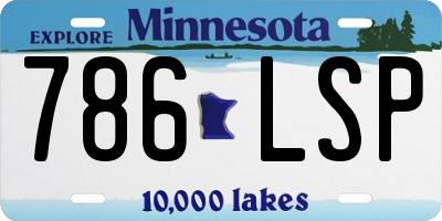 MN license plate 786LSP