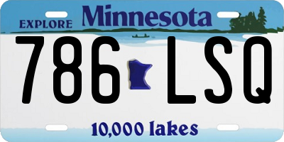 MN license plate 786LSQ