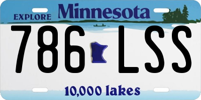 MN license plate 786LSS