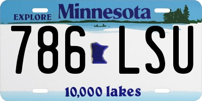MN license plate 786LSU
