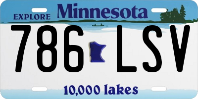 MN license plate 786LSV