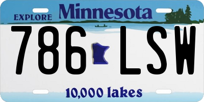 MN license plate 786LSW