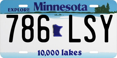 MN license plate 786LSY