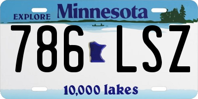 MN license plate 786LSZ