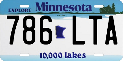 MN license plate 786LTA