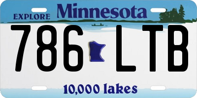 MN license plate 786LTB