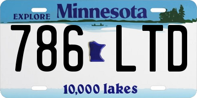 MN license plate 786LTD